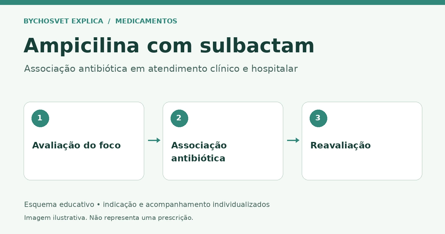 Ampicilina com sulbactam: Avaliação do foco, Associação antibiótica, Reavaliação